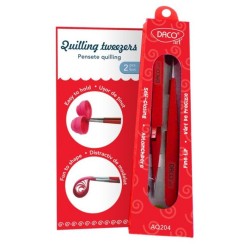 Penseta Quilling Daco, 2 Buc/Set, Material Metal si Plastic, Culoare Rosu