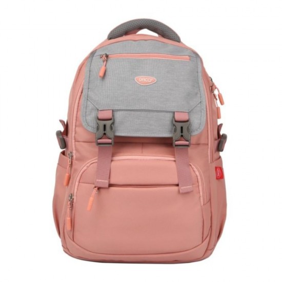 Ghiozdann Adolescenti Daco, Model GH530P, 3 Compartiment, 5 Fermoaree, Dimensiune 460x320x180 mm, Culoare Portocaliu