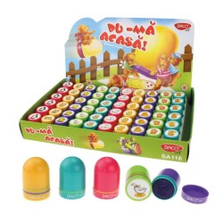 Stampila Tusata Daco Du-ma Acasa, 60 Buc/Set, 10 Modele de Animale, Dimensiune 2.4 cm, Multicolor