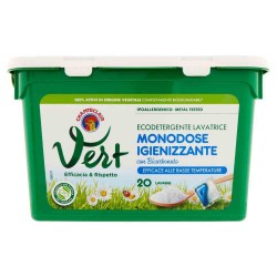 Detergent Capsule cu Bicarbonat Igienizant Eco Chanteclair Vert, 20 Capsule
