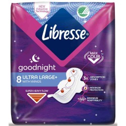 Absorbante Libresse Ultra Goodnight, Cantitate 8 Buc/Pachet