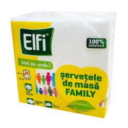Servetele Elfi 1 Strat, 330 x 330 mm, 80 Buc