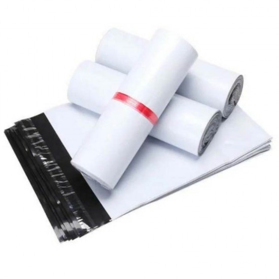 Set 100 Pungi Curierat, Dimensiune 350x450 mm, Clapeta Autoadeziva Permanenta cu Buzunar de 50 mm pentru AWB