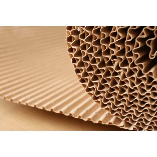 Rola din Carton Ondulat CO2 Natur, 1 m Latime, Lungime Rola 20 m, Grosime Carton 300 g/m²