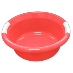 Lighean Rotund cu Manere din Plastic, Capacitate 7,5 L, Culoare Rosu