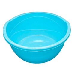 Lighean Rotund cu Manere din Plastic, Capacitate 25 L, Culoare Albastru Deschis