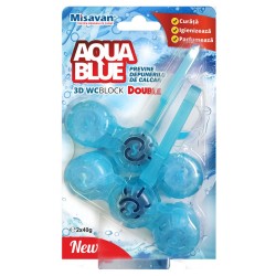 Odorizant WC Misavan Block Aqua Blue 3D, 2 Buc/Set, 40 g