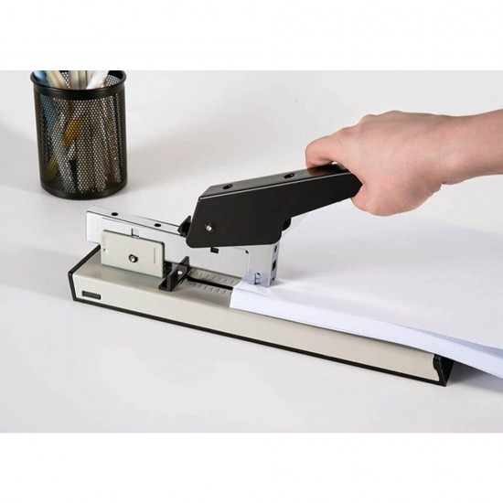 CASA OFFICE Capsator Pentru Hartie, Corp din Plastic/Metal, Capse 23/6-23/13, Capacitate Capsare 100 Coli, Culoare Gri cu Negru