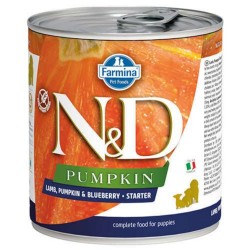 Conserva pentru Caini Farmina N&D Pumpkin Starter Miel si Afine, 285 g