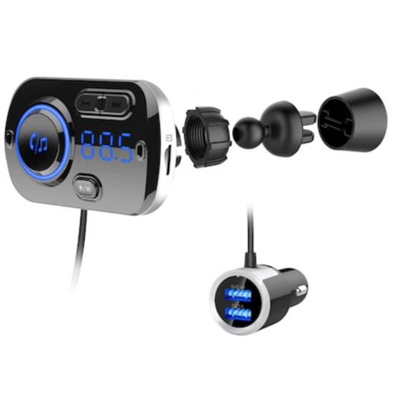 Modulator FM BC49BQ, Bluetooth, Car Kit Handsfree, Incarcare Rapida Quick Charge 3.0, Negru