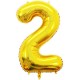 Balon Cifra 2, 66 cm, Auriu, Balon Cifra 2, Baloane Cifra 2, Baloane Cifre, Baloane Figurine, Balon Figurina Cifra, Baloane, Balon Folie, Baloane Heliu, Baloane Petrecere, Baloane Petrecere Cifre, Baloane Decor