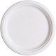 Farfurie Biodegradabila Alba din Trestie de Zahar pentru Desert, Diametru 7 cm, 50 Buc/Set, Farfurii Reciclabile pentru Catering, Farfurii Ecologice Plate, Farfurii Biodegradabile de Unica Folosinta, Farfurii Biodegradabile pentru Catering