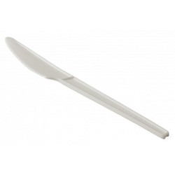 Cutite Biodegradabile Albe din PLA, Dimensiune 16.5 cm, 10 Buc/Set, Tacamuri Biodegradabile, Cutite Biodegradabile si Compostabile, Cutite Ecologice, Cutite Biodegradabile pentru Catering, Cutite Biodegradabile de Unica Folosinta