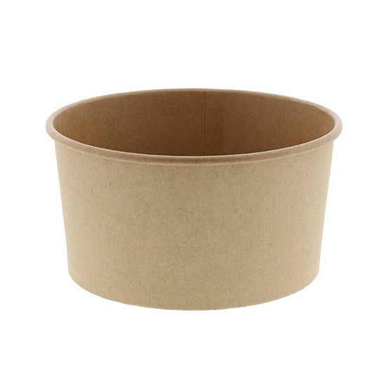 Bol Mare din Carton pentru Salata, 1183 ml, 50 Buc/Set, Boluri din Carton pentru Paste, Boluri din Carton Natur pentru Salata, Bol din Carton de Unica Folosinta, Boluri din Carton pentru Catering 