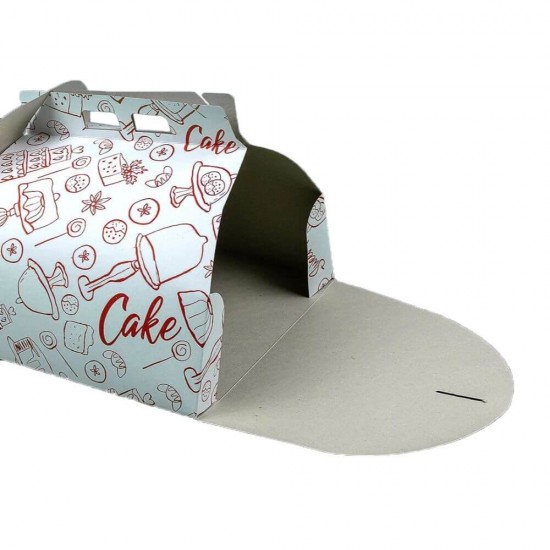 Set 25 Cutii Tort CT 1/2, Imprimate, 200x200 mm, Carton Duplex 320 g/m²