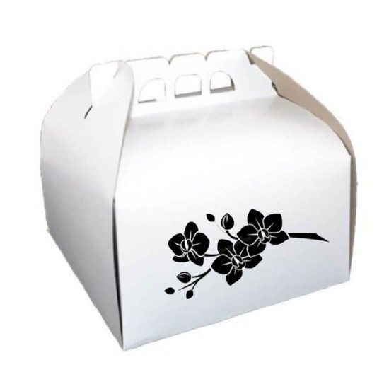 Cutii Tort Personalizate, 33x33 cm, Tipar 1 Culoare, Carton Duplex 450 g/m², Cutie pentru Tort Personalizata, Cutii Carton Personalizate Torturi, Cutie Carton Torturi, Cutii Albe Personalizate Tort, Ambalaje Cofetarie Personalizate