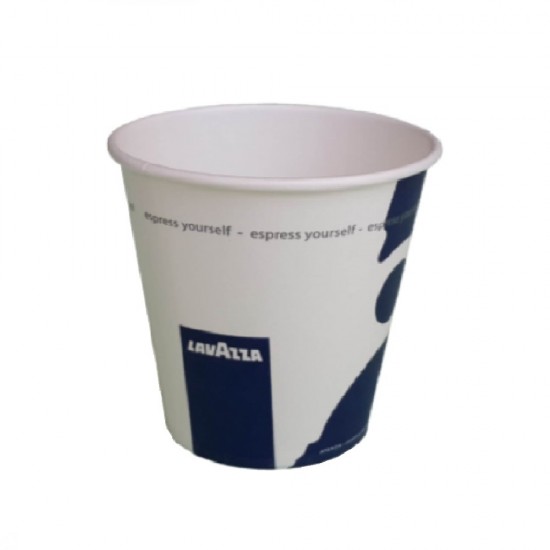 Pahare din Carton 4 Oz Model Lavazza (120 ml), 100 Buc/Bax - Pentru Bauturi Calde sau Reci