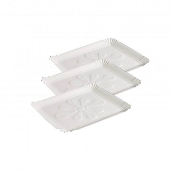 Tavite OTI T12, 24.5x34.5 cm, 100 Buc/Set, Carton Alb Duplex 300 g/m², Tavite Unica Folosinta, Tavite de Carton, Tavite din Carton, Tavite de Carton Patiserii, Tavite Catering, Tavite Prajituri, Suporturi Carton pentru Parjituri, Platouri Cofetarie