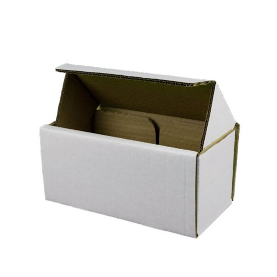 Set 100 Cutii cu Autoformare, 155x115x115 mm, Carton CO5 Alb/Natur