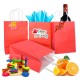 Set 100 Pungi Albe din Hartie Colorata cu Maner BisBags, 16x8x21 cm, Rosu, 90 g/m², Sacose Cumparaturi, Sacose Livrari, Pungi Hartie Cumparaturi, Sacose Cadouri, Pungi Cadouri, Punga pentru Cadou, Sacosa de Cadou, Punga cu Maner, Pungi Colorate