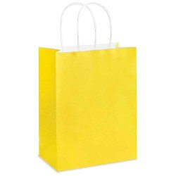 Set 100 Pungi de Hartie cu Maner, 32x12x41 cm, 90 g/m², Galben, Pungi Hartie, Pungi din Hartie cu Maner, Pungi de Hartie Colorate, Pungi Hartie Colorata, Pungi din Hartie Colorata, Pungi din Hartie Colorate, Pungi Colorate de Hartie