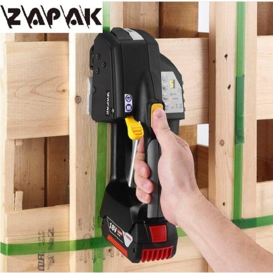 Aparat ZAPAK, Legat Banda PP si PET, 4000N (400 KGS) Forta Maxima de Strangere, Acumulator de 4.0 Ah, Masina Zapak, Zapak ZP97A, Aparat Legat Banda PP, Aparat Legat PP, Aparat Legat Banda PET, Aparat Legat PET