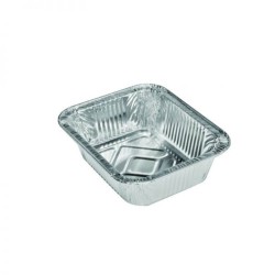 Set 100 Caserole Aluminiu, 430 ml, 146x120x46 mm, Dreptunghiulare, Caserola Aluminiu de Unica Folosinta, Caserola pentru Catering, Caserole pentru Fast-Food, Caserole Dreptunghiulare de Aluminiu, Set de Caserole din Aluminiu, Vesela Unica Folosinta