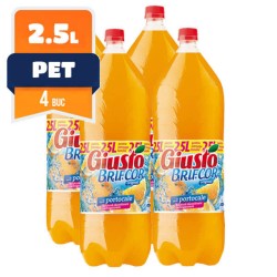 Bax 4 Sticle Suc Brifcor Giusto, 2.5 L, PET, Suc Citrice, Suc Portocale, Suc Fructe, Suc Brifcor, Giusto Brifcor