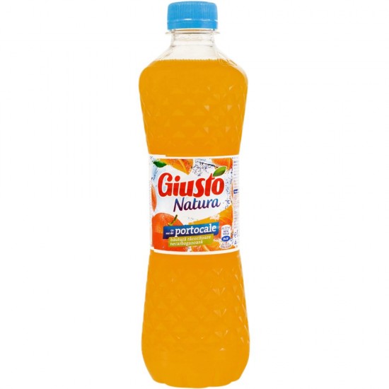 Bax 12 Buc Bautura Racoritoare Giusto Natura, cu Suc de Portocale, 500 ml, Suc Fara Acid, Suc Giusto, Suc de Portocale Giusto, Suc Giusto Natura, Suc 0.5 l, Sticla de Suc de Portocale, Sticla de Suc