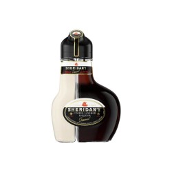 Lichior Sheridan's Coffee Layered, 0.7 L, 15.5% Alcool, Lichior in Doua Nuante, Lichior cu Doua Parti, Lichior Doua Parti, Lichior Alb Negru, Lichior de Cafea, Lichior cu Cafea, Lichior Cafea, Lichior cu Aroma de Cafea, Lichior cu Gust de Cafea