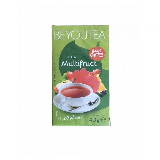 Cutie 20 Plicuri Ceai cu Multifruct BEYOUTEA, Ceai cu Fructe, Pliculete de Ceai, Pliculete Ceai de Fructe, Ceai Multifruvt BEYOUTEA, Cutie Ceai de Fructe, Plicuri Ceai Fructe, Ceai de Fructe Rosii, Infuzie de Fructe, Infuzie Multifruct