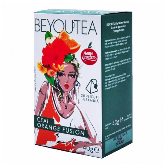 Cutie 20 Piramide Ceai Orange Fusion BEYOUTEA, Ceai de Fructe, Piramide de Ceai, Ceai Portocala, Ceai de Portocale BEYOUTEA, Piramide Ceai de Portocala, Ceai de Fructe cu Portocale, Ceaiuri de Fructe, Infuzie de Fructe si Portocale