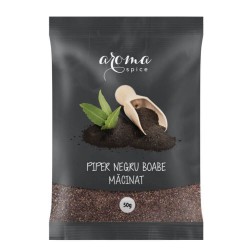 Piper Negru Macinat Aroma Spice, 12 Plicuri x 50 g, Piper Macinat, Pudra de Piper Negru, Piper Pudra, Piper Negru Pudra, Boabe Negre de Piper Macinate, Piper Condiment, Piper Condimente, Condimente Piper, Condiment Iute, Condimente Iuti