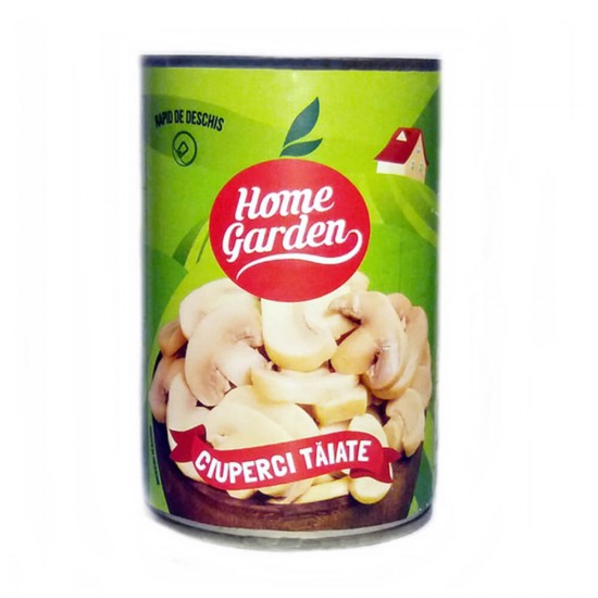 Bax 10 Cutii Ciuperci Taiate HOME GARDEN, 400 g, Ciuperci pentru Gatit, Ciuperci Taiate, Ciuperci la Conserva, Ciuperci Prefierte, Ciuperci Fierte, Ciuperci pentru Mancare, Ciuperci Fierte in Conserva, Ciuperci Feliate Fierte, Ciuperci Fierte la Conserva