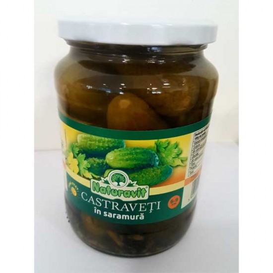 Castraveti Murati in Saramura Naturavit, 6-9 cm, 720 ml