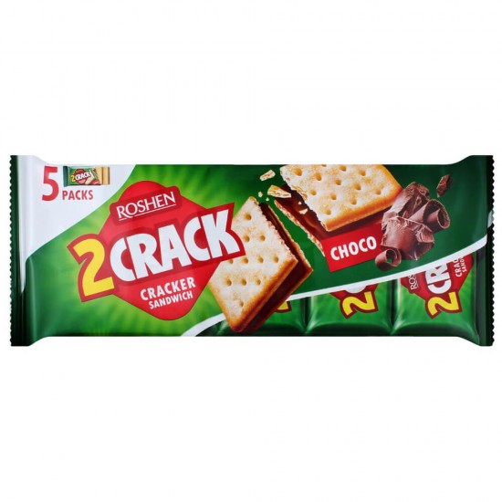 Biscuiti cu Umplutura de Ciocolata, Roshen 2 Crack, 235 g, Biscuiti cu Umplutura Roshen, Pachet de Biscuiti cu Ciocolata, Biscuiti cu Crema de Ciocolata, Biscuiti cu Crema de Cacao