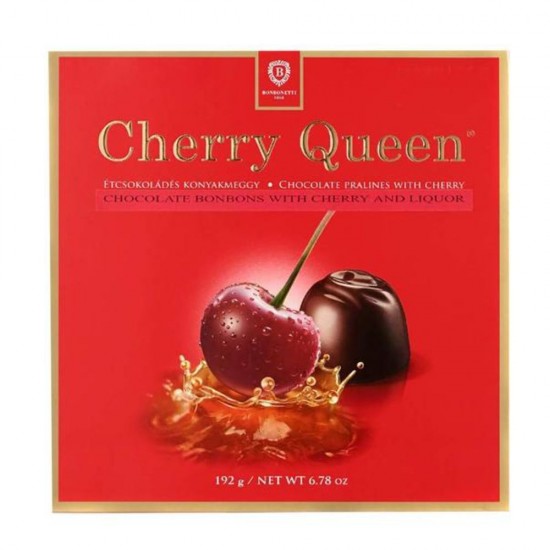 Praline de Ciocolata Roshen Cherry Queen, cu Umplutura de Cirese, 192 g, Praline Cherry Queen, Praline de Ciocolata cu Umplutura de Cirese, Praline Roshen, Praline Roshen Cherry Queen de Ciocolata cu Umplutura de Cirese