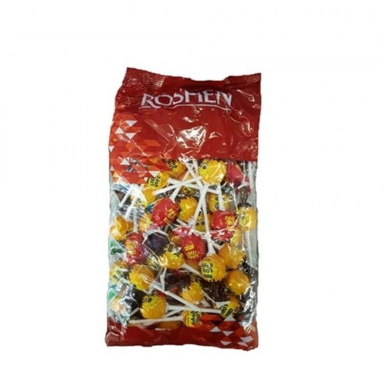 Acadele cu Gust de Fructe si Bubble Gum Roshen Lolli Pops, 920g, Acadele, Acadele cu Bubble Gum, Acadele cu Aroma, Acadele Roshen, Acadele Colorate, Acadele pe Bat, Acadele pe Bat Roshen 