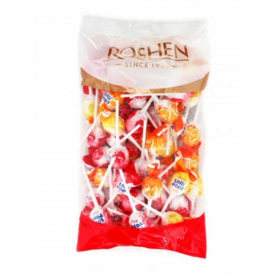 Acadele cu Gust de Iaurt si Fructe Roshen Lolli Pops, 920g, Acadele, Acadele cu Gust de Iaurt, Acadele cu Aroma, Acadele Roshen, Acadele Colorate, Acadele pe Bat, Acadele pe Bat Roshen 