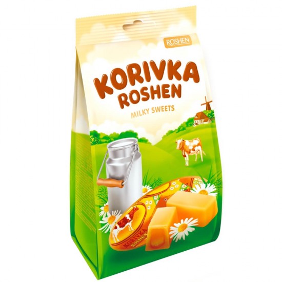 Bomboane Fondate cu Lapte Roshen Korivka, 205g, Bomboane cu Lapte, Bomboane cu Lapte Roshen, Bomboane Lapte Roshen, Bomboane Korivka, Bomboane Korivka Roshen, Bomboane cu Umplutura, Bomboane cu Umplutura de Lapte 
