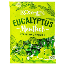 Dropsuri Roshen Eucalyptus, 200g, Gust de Eucalipt si Mentol, Dropsuri Mentolate, Dropsuri de Eucalipt, Dropsuri Roshen, Dropsuri Roshen Mentol, Dropsuri Roshen Eucalipt, Bomboane Roshen, Dropsuri Mentolate, Dropsuri Mentolate Roshen, Dropsuri de Menta 