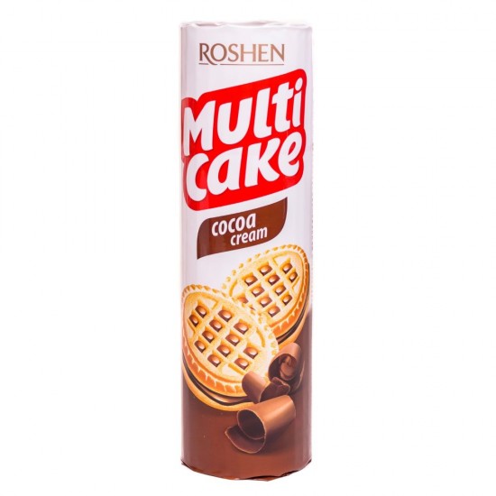 Biscuiti cu Cacao Roshen Multi Cake, 180 g, Biscuiti Multi Cake, Biscuiti cu Crema de Cacao, Biscuiti Roshen, Biscuiti Roshen Multi Cake cu Cacao, Biscuite Multi Cake, Biscuite cu Crema de Cacao, Biscuite Roshen