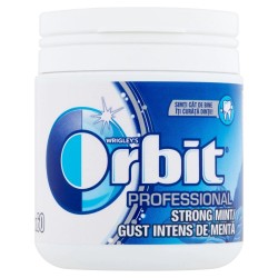 Borcan Guma de Mestecat Orbit Professional Strong Mint, 60 Buc, Guma pentru Mestecat, Guma Orbit, Guma Mestecat, Guma Mentolata, Guma Aroma de Menta, Guma cu Menta, Pachet Guma Orbit, Pachet Guma de Mestecat, Guma Borcan, Guma Recipient