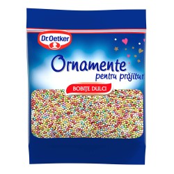 Ornamente Colorate pentru Prajituri DR. OETKER, Zahar, 30 g, Bobite Dulci, Ornamente de Zahar, Ornamente pentru Deserturi, Bobite de Zahar pentru Prajituri, Ornamente pentru Dulciuri, Ornamente pentru Decor Deserturi, Botite Colorate pentru Deserturi