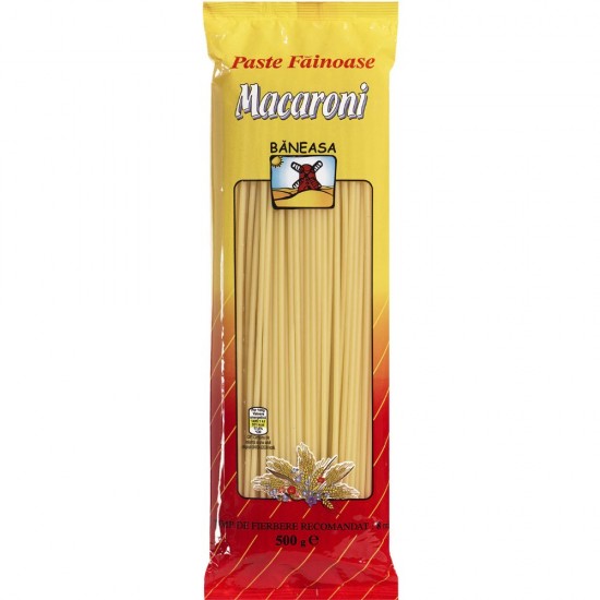 Macaroni Baneasa, 500 g, Paste Fainoase, Paste Macaroane, Macaroane din Grau, Paste Clasice, Fidea, Taitei, Paste Tip Macaroane, Macaroane la Punga, Macaroane Baneasa, Paste Baneasa, Paste Fainoase, Macaroane Grau