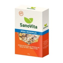 Musli Imuno Plus Sano Vita 400g, Musli, Musli Sano Vita, Musli Sano Vita Imuno Plus, Cereale Musli, Musli Cereale, Cereale Musli Sano Vita, Musli SanoVita, Musli cu Fructe, Musli cu Fructe Sano Vita, Cereale Musli cu Fructe