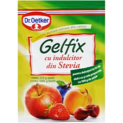 Gelfix cu Indulcitor din Stevia Dr.Oetker, 25g, Gelfix pentru Dulceata, Gelfix pentru Jeleuri, Gelfix Dr.Oetker, Gelfix Dulceturi, Gelfix Fructe, Gelfix Stevia, Gelfix Gem, Gelfix pentru Gem, Gelfix Gelatina, Gelfix cu Stevia, Gelfix Instant