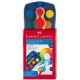 Acuarele cu Pensula Faber-Castell Connector, 12 Culori, Cutie Albastra, Faber Castell Acuarele, Acuarele Scoala, Culori pentru Pictat, Acuarele Pictura, Paleta de Acuarele, Set Culori Acuarele, Acuarele Scoala, Materiale de Pictura, Accesorii Pictura