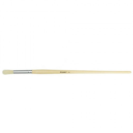 Pensula MILAN Seria 512, Varf Rotund cu Par de Porc, Maner Lung, Numarul 2, Pensule Pictura, Pensule Milan, Pensule Pictura Milan, Pensule Par Natural, Pensula Milan 512, Pensula din Par de Porc, Pensule Pictura Tempera