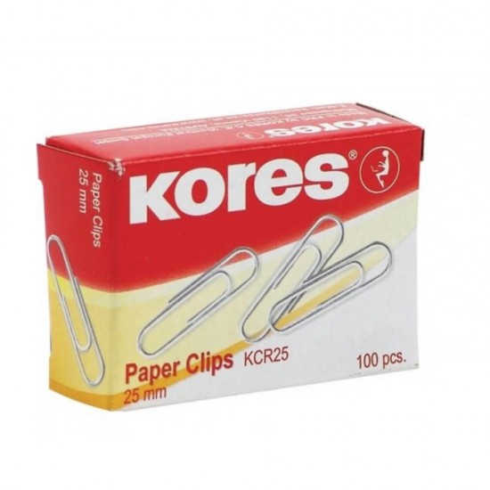 Set 100 Agrafe din Metal Kores, 25 mm, Agrafe de Birou, Agrafe Metalice, Clipsuri Metalice, Clipsuri pentru Hartie, Agrafe de Birou, Clipsuri de Birou, Agrafe Metalice pentru Hartie, Agrafe Metalice pentru Birou, Clipsuri pentru Documente